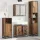 Fürdőszoba bútor szett 3 pcs Régi fa 65 x 33 x 60 cm Faanyag
