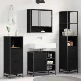 Fürdőszoba bútor szett 4 pcs Musta tammi 65 x 33 x 60 cm