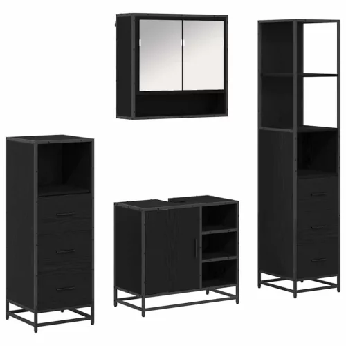 Fürdőszoba bútor szett 4 pcs Musta tammi 65 x 33 x 60 cm