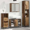 Fürdőszoba bútor szett 3 pcs Régi fa 80 x 33 x 60 cm Faanyag
