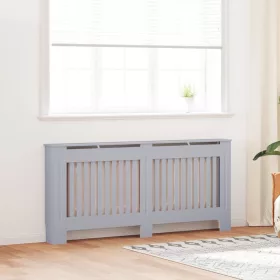 Radiátor fedezék 2 pcs Szürke 172x19x81,5cm Faanyag