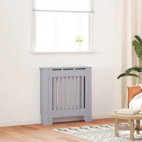 Radiátor fedezék 2 pcs Szürke 78x19x81,5cm Faanyag
