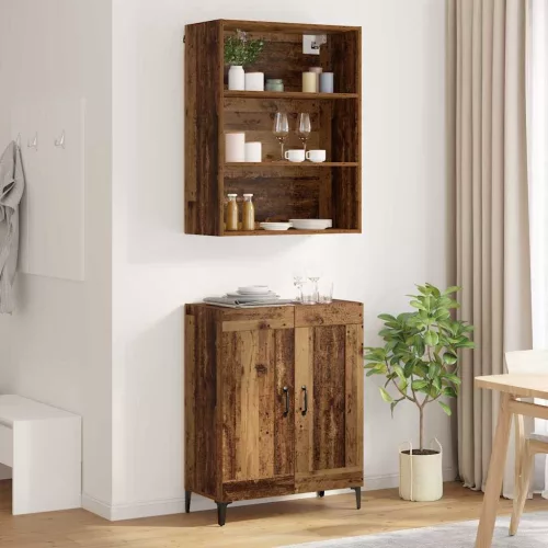 Széf Falra szerelhető 2 pcs Régi fa Faanyag