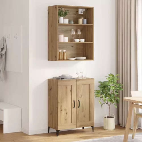 Széf Falra szerelhető 2 pcs kézműves tölgy Faanyag