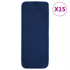   15 db sötétkék négyszögű csúszásmentes lépcsőszőnyeg 60 x 25 cm