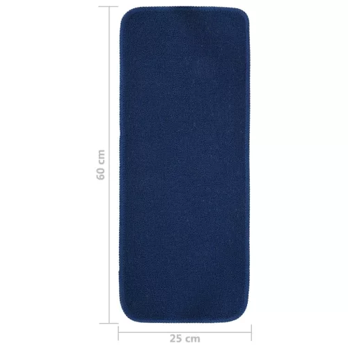 15 db sötétkék négyszögű csúszásmentes lépcsőszőnyeg 60 x 25 cm