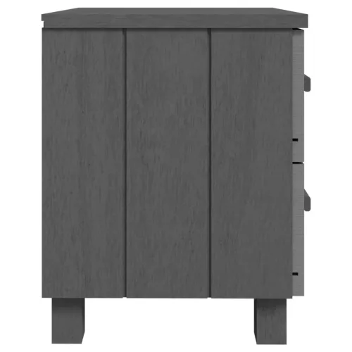 HAMAR sötétszürke tömör fenyőfa éjjeliszekrény 40x35x44,5 cm