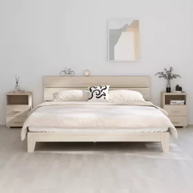   HAMAR 2 db mézbarna tömör fa éjjeliszekrény 40 x 35 x 62 cm
