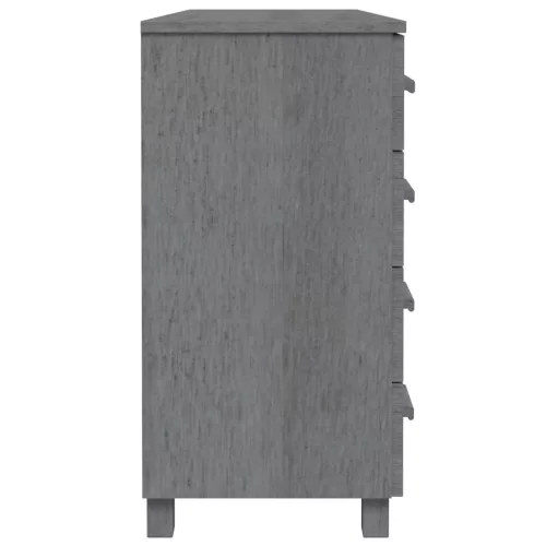 HAMAR sötétszürke tömör fenyőfa tálalószekrény 113 x 40 x 80 cm