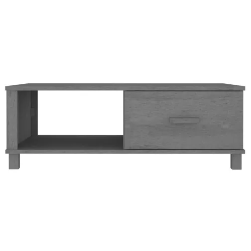 HAMAR sötétszürke tömör fenyőfa dohányzóasztal 100 x 55 x 35 cm