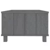 HAMAR sötétszürke tömör fenyőfa dohányzóasztal 100 x 55 x 35 cm