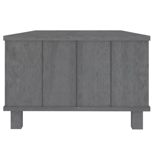 HAMAR sötétszürke tömör fenyőfa dohányzóasztal 100 x 55 x 35 cm