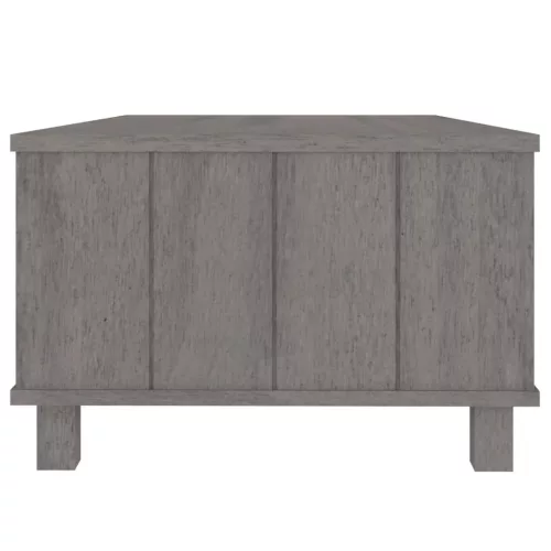 HAMAR világosszürke tömör fenyőfa dohányzóasztal 100x55x35 cm