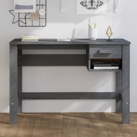  HAMAR sötétszürke tömör fenyőfa íróasztal 110 x 40 x 75 cm