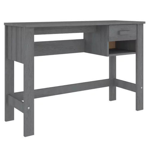 HAMAR sötétszürke tömör fenyőfa íróasztal 110 x 40 x 75 cm