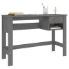 HAMAR sötétszürke tömör fenyőfa íróasztal 110 x 40 x 75 cm