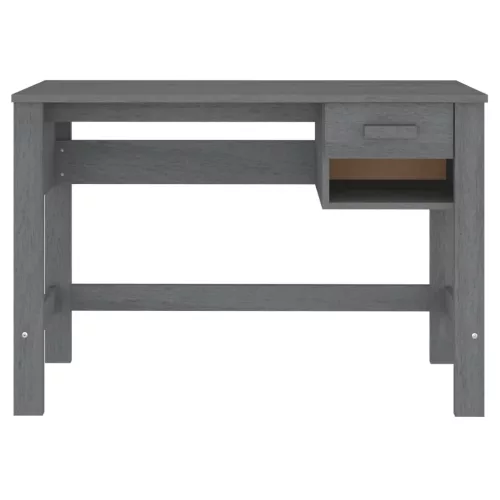HAMAR sötétszürke tömör fenyőfa íróasztal 110 x 40 x 75 cm