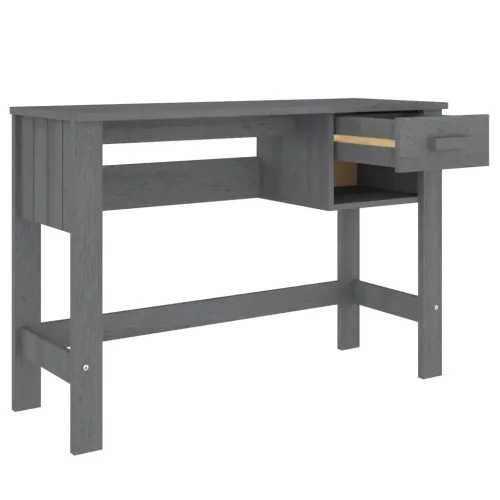 HAMAR sötétszürke tömör fenyőfa íróasztal 110 x 40 x 75 cm
