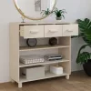 HAMAR mézbarna tömör fenyőfa tálalóasztal 90 x 35 x 90 cm