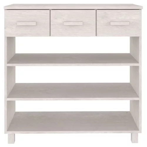 HAMAR fehér tömör fenyőfa tálalóasztal 90 x 35 x 90 cm