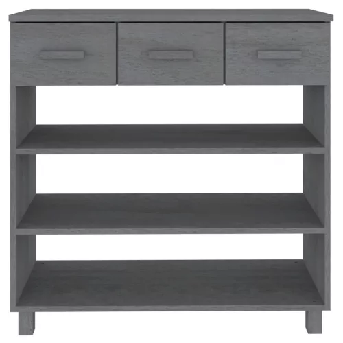 HAMAR sötétszürke tömör fenyőfa tálalóasztal 90 x 35 x 90 cm