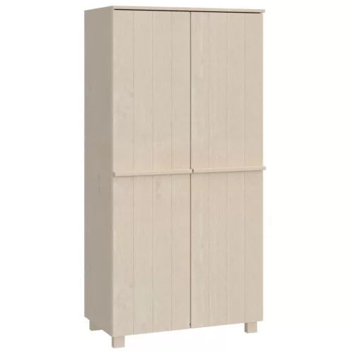 HAMAR mézbarna tömör fenyőfa gardrób 89 x 50 x 180 cm