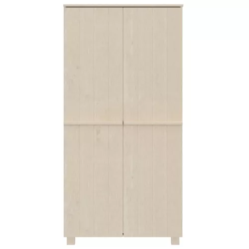HAMAR mézbarna tömör fenyőfa gardrób 89 x 50 x 180 cm