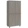 HAMAR világosszürke tömör fenyőfa gardrób 89 x 50 x 180 cm