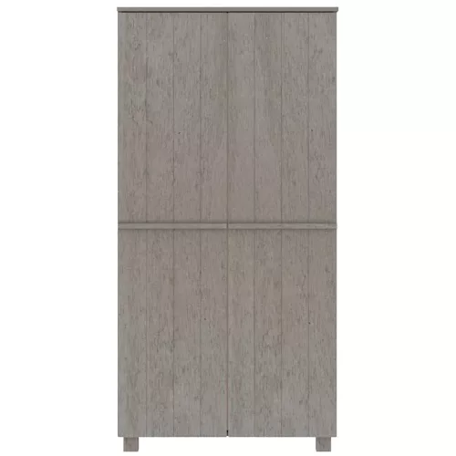 HAMAR világosszürke tömör fenyőfa gardrób 89 x 50 x 180 cm