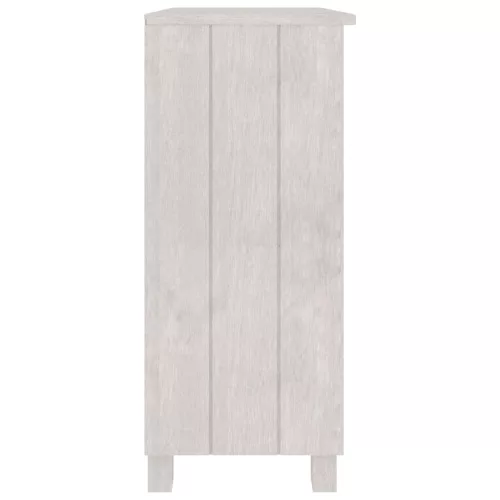 HAMAR fehér tömör fenyőfa tálalószekrény 85 x 35 x 80 cm