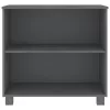HAMAR sötétszürke tömör fenyőfa tálalószekrény 85 x 35 x 80 cm