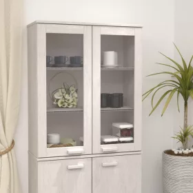   HAMAR fehér tömör fenyőfa felső szekrény 85 x 35 x 100 cm