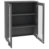HAMAR sötétszürke tömör fenyőfa felső szekrény 85 x 35 x 100 cm