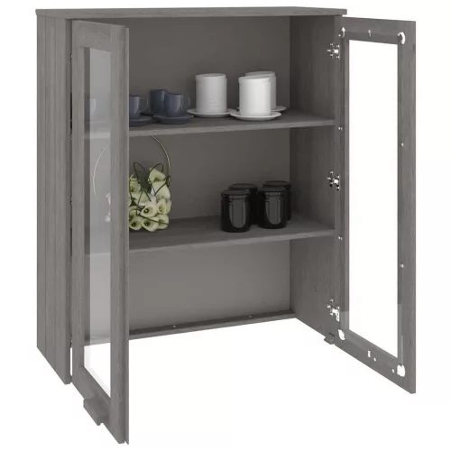 HAMAR világosszürke tömör fenyőfa felső szekrény 85x35x100 cm