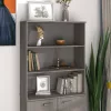 HAMAR világosszürke tömör fenyőfa felső szekrény 85x35x100 cm