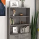 HAMAR világosszürke tömör fenyőfa felső szekrény 85x35x100 cm