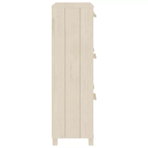 HAMAR mézbarna tömör fenyőfa cipőszekrény 59,5 x 35 x 117 cm
