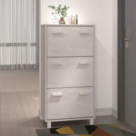   HAMAR fehér tömör fenyőfa cipőszekrény 59,5 x 35 x 117 cm