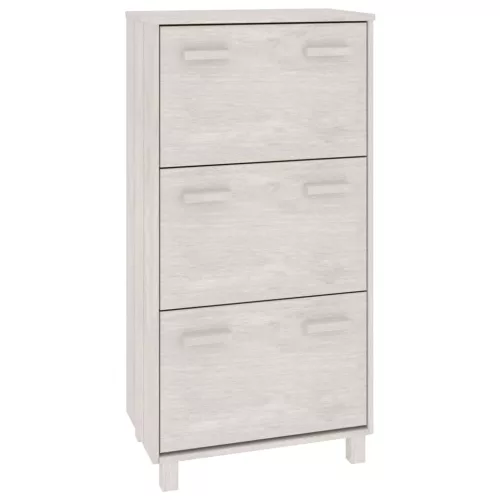HAMAR fehér tömör fenyőfa cipőszekrény 59,5 x 35 x 117 cm