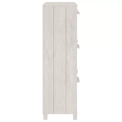 HAMAR fehér tömör fenyőfa cipőszekrény 59,5 x 35 x 117 cm