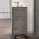 HAMAR világosszürke tömör fenyőfa cipőszekrény 59,5x35x117 cm