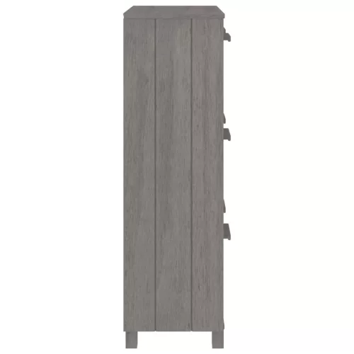 HAMAR világosszürke tömör fenyőfa cipőszekrény 59,5x35x117 cm