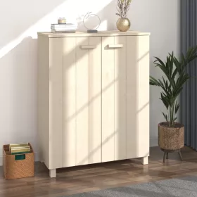   HAMAR mézbarna tömör fenyőfa cipőszekrény 85 x 40 x 108 cm