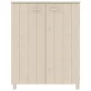 HAMAR mézbarna tömör fenyőfa cipőszekrény 85 x 40 x 108 cm
