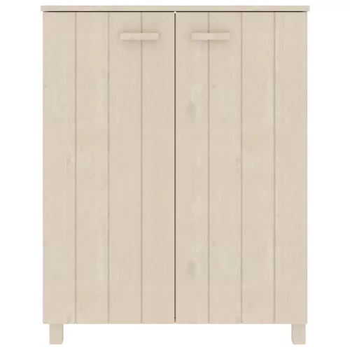 HAMAR mézbarna tömör fenyőfa cipőszekrény 85 x 40 x 108 cm