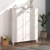 HAMAR fehér tömör fenyőfa cipőszekrény 85 x 40 x 108 cm