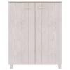 HAMAR fehér tömör fenyőfa cipőszekrény 85 x 40 x 108 cm