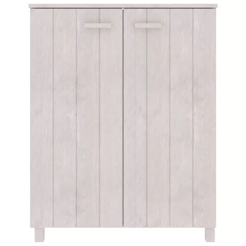 HAMAR fehér tömör fenyőfa cipőszekrény 85 x 40 x 108 cm