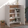 HAMAR fehér tömör fenyőfa cipőszekrény 85 x 40 x 108 cm