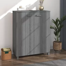   HAMAR sötétszürke tömör fenyőfa cipőszekrény 85 x 40 x 108 cm